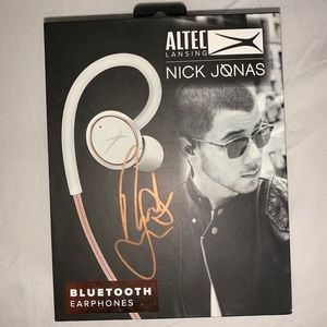 Nick Jonas headphone autographed box